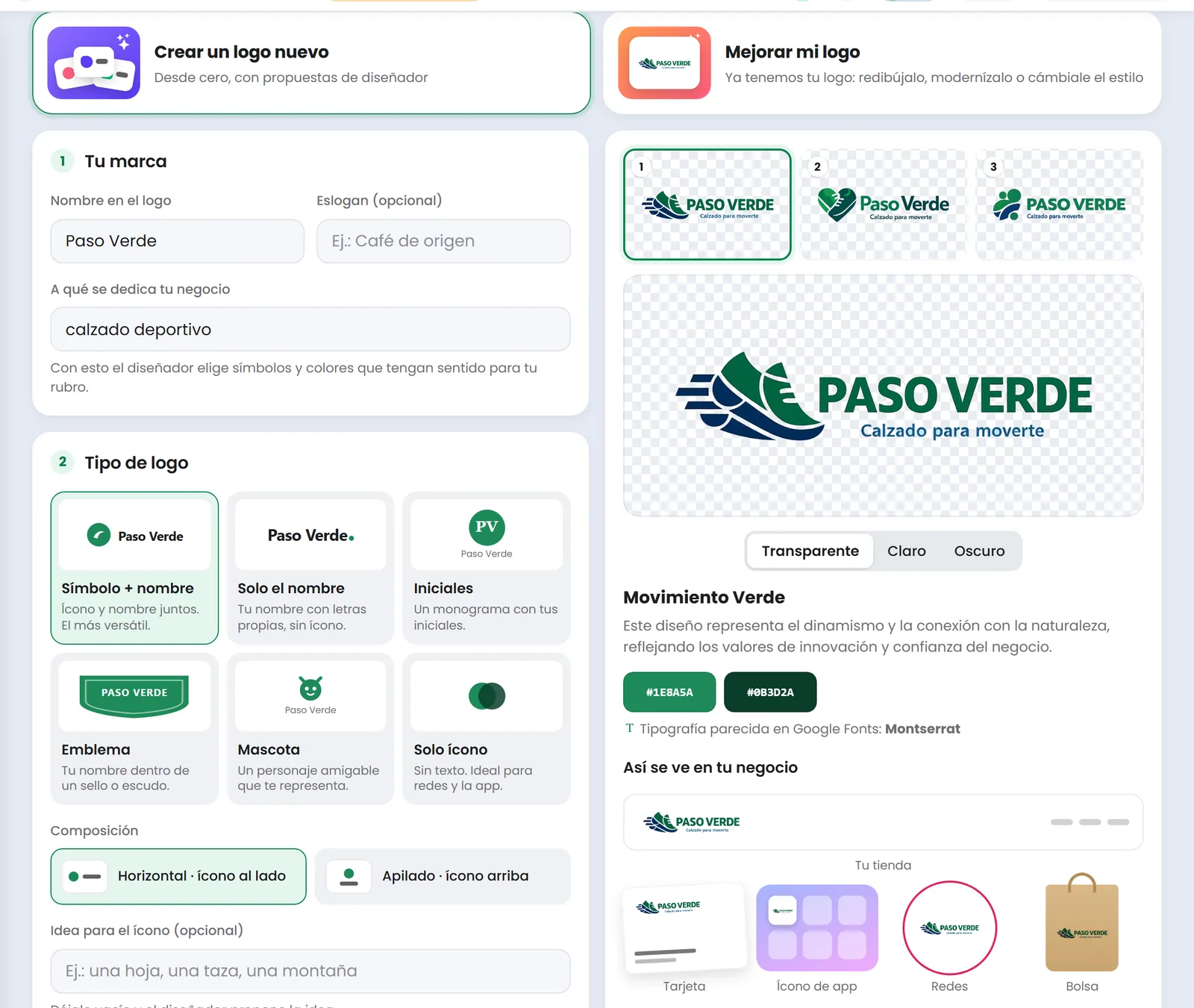 Mejorar un logo con el Estudio IA de Treggio