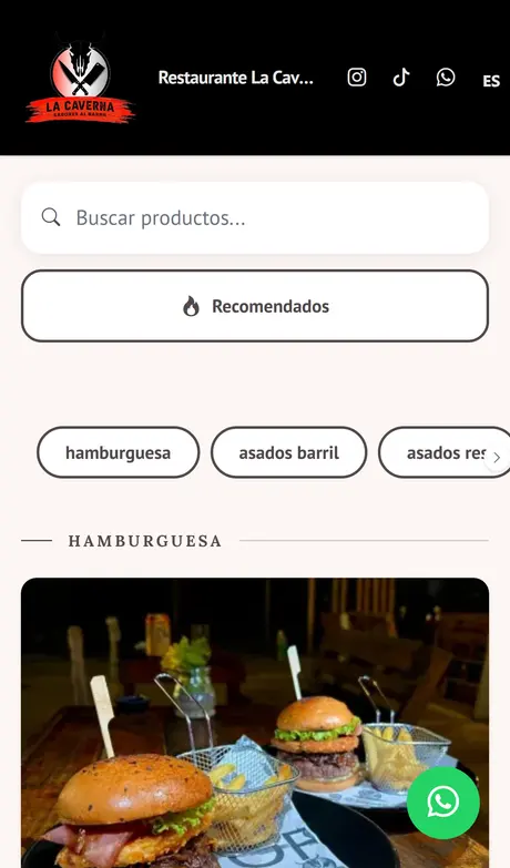 Menú digital restaurante Barranquilla Treggio